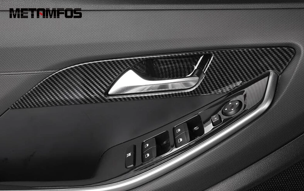 Для hyundai Cantus Creta ix25 внутренняя дверная ручка, накладка, отделка, отделка из углеродного волокна, аксессуары для салона автомобиля