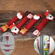 4 шт. Ручка дверцы холодильника крышки кухонного прибора протектор Рождество Санта холодильник чехол для ручек Рождественское украшение для дома