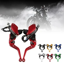 Motorcycle Accessories Hydraulic Brake Lever with Master Cylinder Reservoir for 7/8 Handlebar, 1 Pair