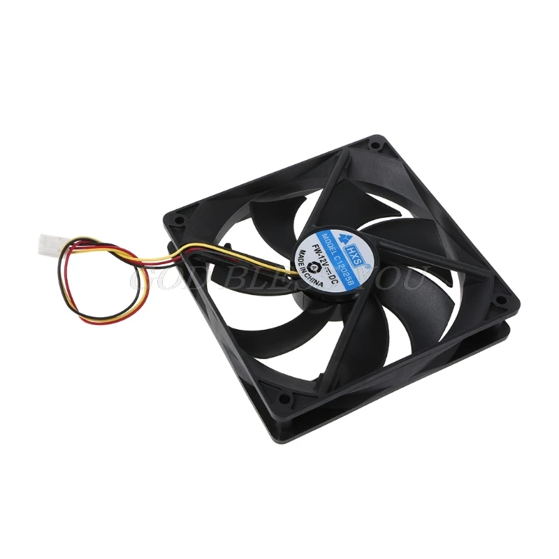 Cooling Fan 120x120x25mm DC 12V 0.15A 3 Pin 9-Blade Computer Case Cooling Fan Cooler 1