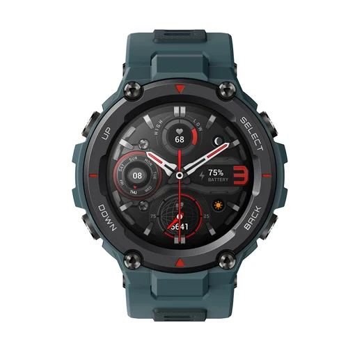 Amazfit 티렉스 트렉스 프로 티렉스 GPS 방수 스마트워치, 야외용 18 일 배터리 수명 390mAh 스마트워치, 안드로이드 iOS 휴대폰용 9