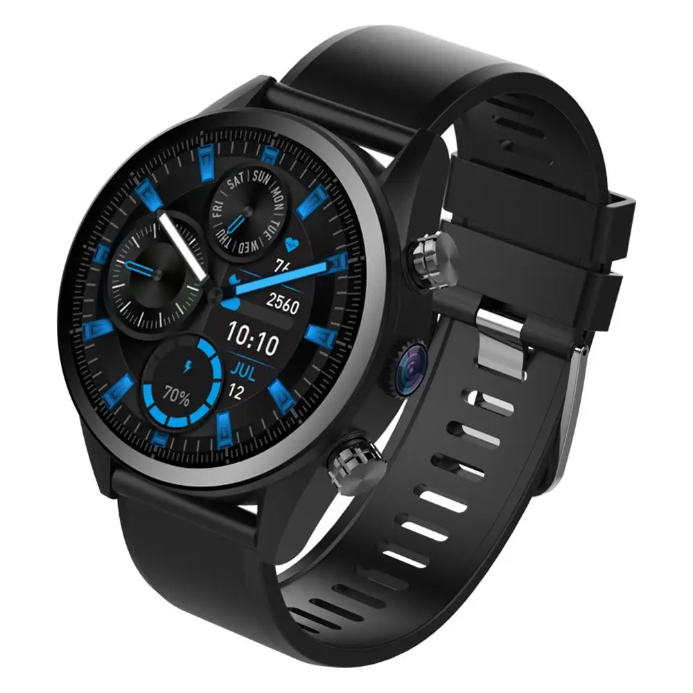 696 KC08 New 4G Smart Watch Men Android 7.1 1GB+16GB 5MP HD Camera Smartwatch GPS 610Mah Replacement Strap Waterproof Watch