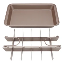 Слайсер практичный Профессиональный противень для выпечки DIY кухонная утварь из твердой углеродистой стали коричневый антипригарный прочный квадратный