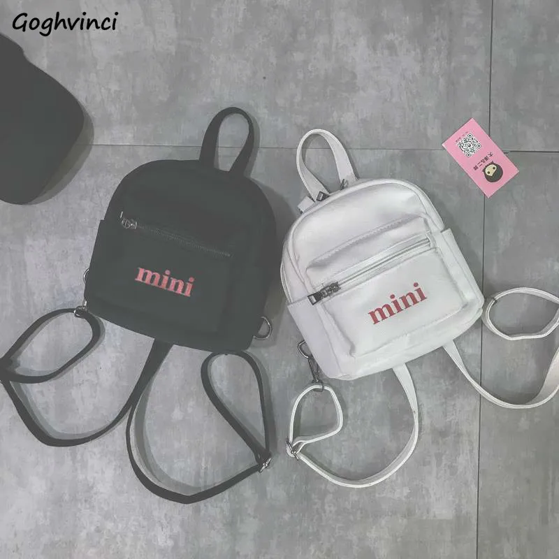 Mochilas de estilo coreano para mujer, bandoleras multifunción con estampado de letras, antirrobo, para adolescentes, Chic, Ulzzang