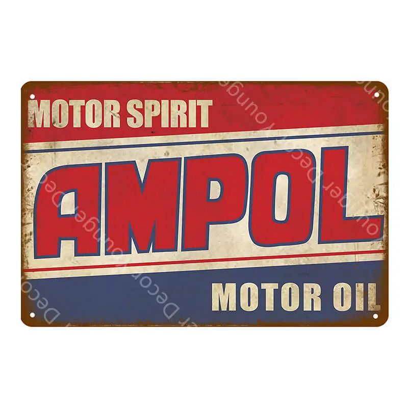 Vintage Alba Lube Motor Oil Metal Signs Power Lube Gasoline Garage Decor Ampol NGK Spark Plugs Art Poster Wall Plaque YI-142 - Цвет: YD6635AI