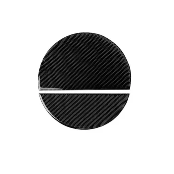 

2x Carbon Fiber Gas Oil Fuel Tank Cover Cap Sticker Trim For Ford Mustang 15-19