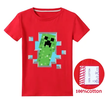 

Cross-border e-commerce hot sale Dan TDM Stampy Cat cotton children's printed T-shirt children's clothing Minecrafted fashion