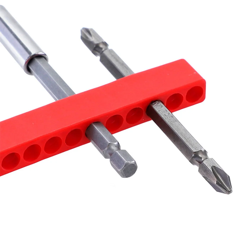 

5Pcs Screw Bits Plastic Organizer Multipurpose Hex Shank Tool Box Space Saving Screwdriver Storage Deck Home Durable Case
