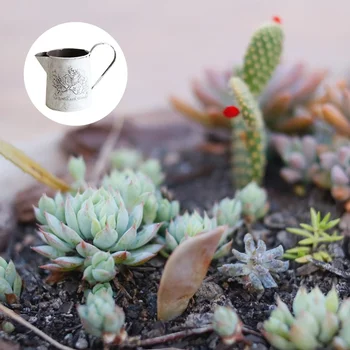 

1PC Wrought Iron Flower Pot Vintage Style Bucket Iron Flower Bucket Multi-purpose Bucket for Office