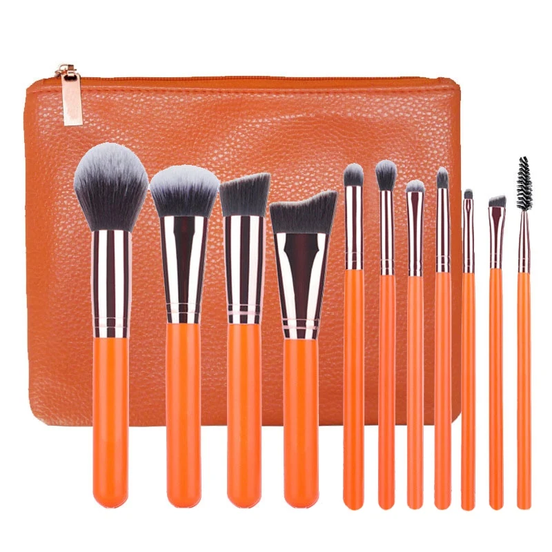 

11pcs Professional Makeup Brushes Set Make Up Powder Brush Beauty Cosmetic Tools Kit Eyeshadow Lip Brush Bag maquillage Q1