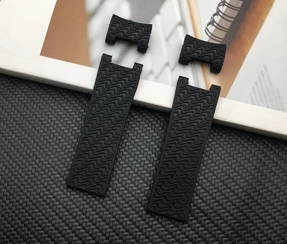 Black strap Брендовое качество 22x20 мм DIVER и морской силиконовый резиновый ремешок для часов браслет для часов для Ulysse Nardin ремень Складная пряжка - Цвет ремешка: Black strap