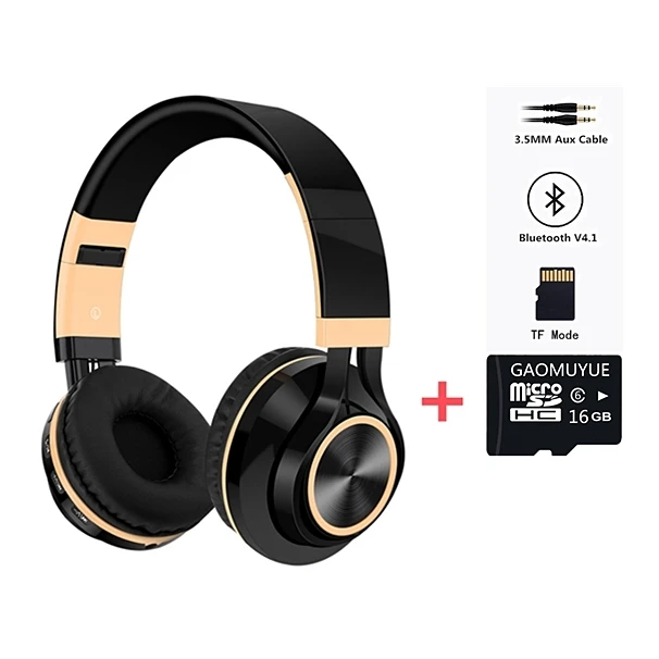 LVcards Беспроводная/Проводная гарнитура складные наушники в наушниках(Bluetooth 4,1 наушники Поддержка TF карты) спортивные наушники B1-01 - Цвет: Bluetooth4.1-16GB