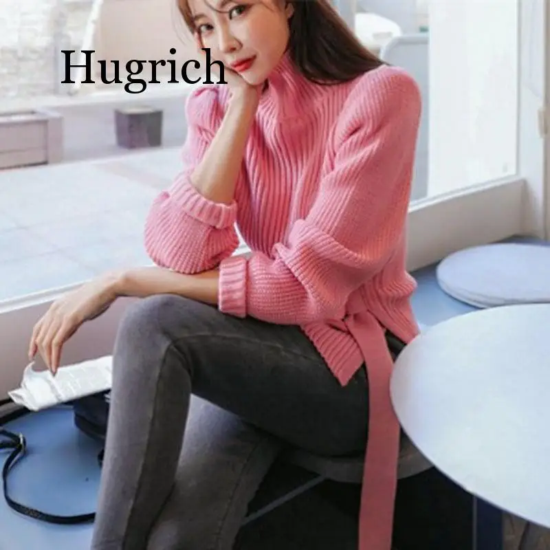 2020 Sweater Women's pullover Long Sleeve Autumn and Winter New Slim Solid Color Thicken Wild knitting Sweater 2020 Sweater Women's pullover Long Sleeve Autumn and Winter New Slim Solid Color Thicken Wild knitting Sweater