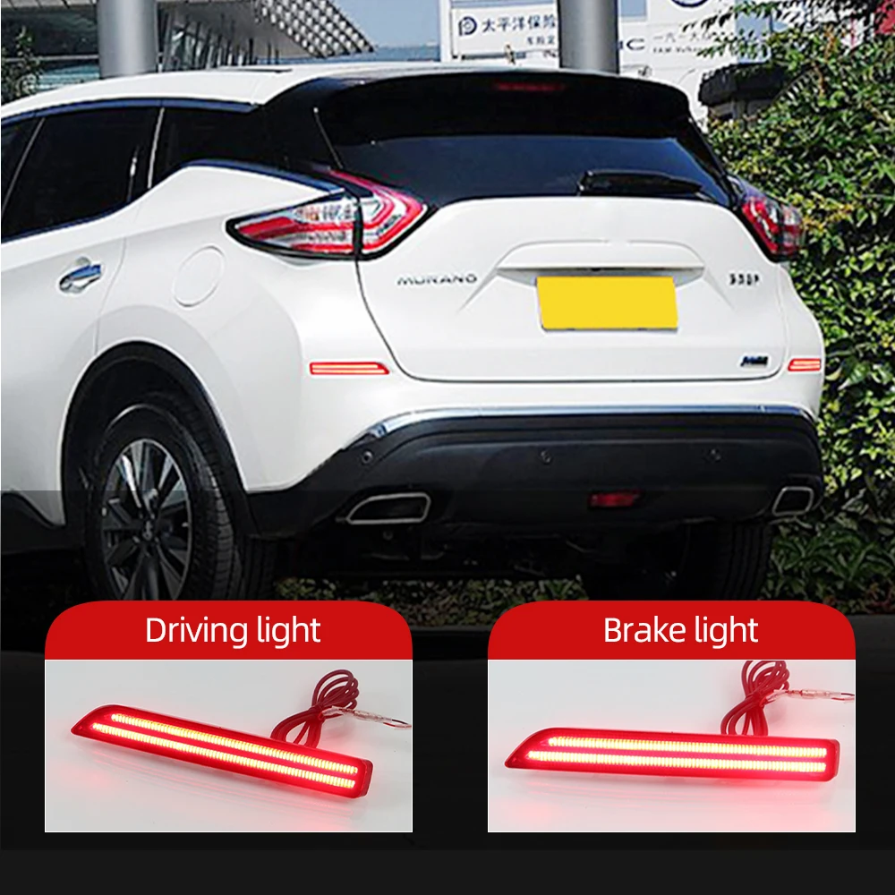 Автомобильный мигающий для Nissan Murano 2015 2016 светодиодный задний бампер светильник s