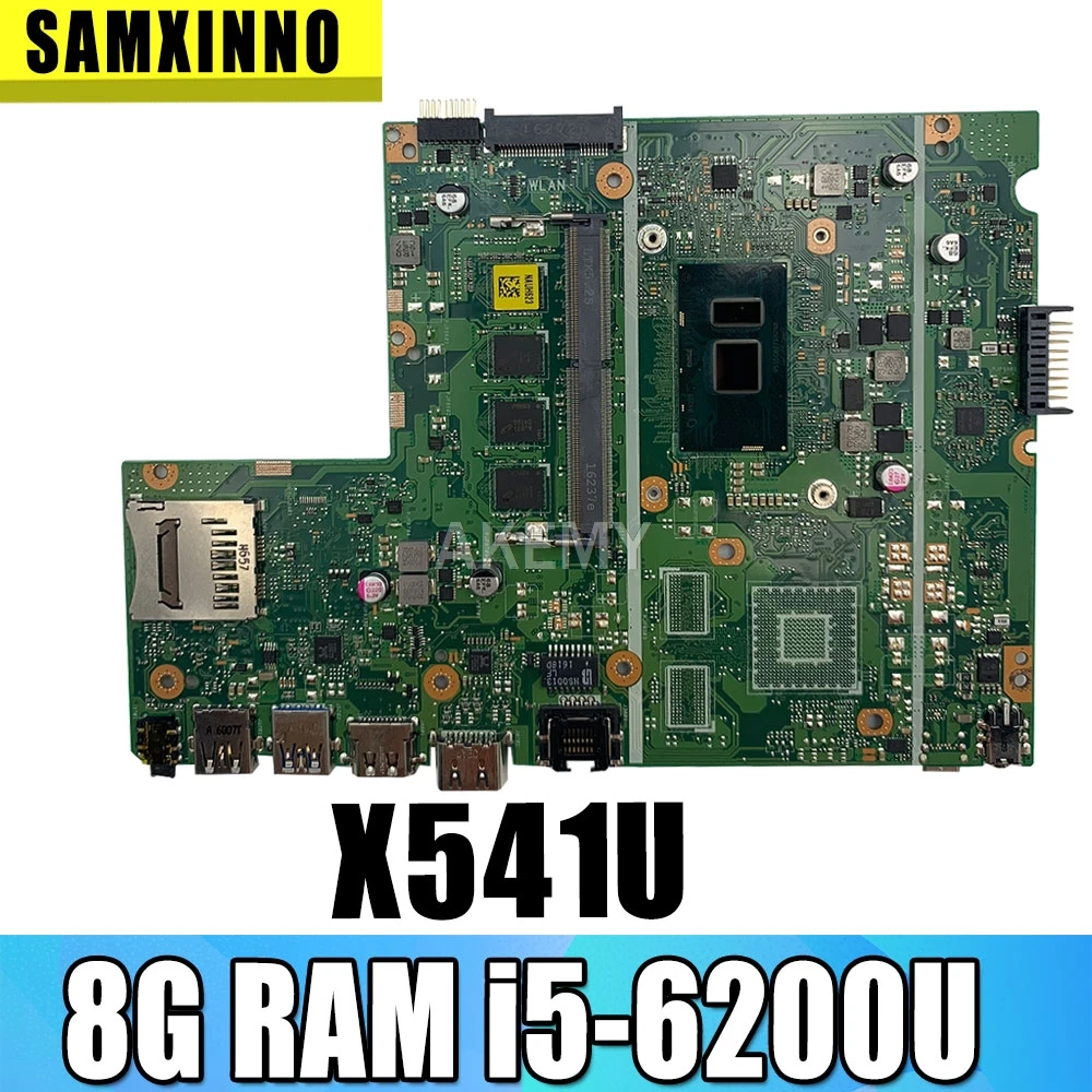Новая материнская плата для ноутбука Asus F541U R541U X541U X541UA X541UV X541UVK X541UJ 8G RAM i5 6200U/I5
