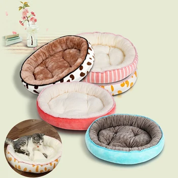 

Dog Bed Plush Warming Extra Comfy Popular Washable Floppy 1PC Cushion Pet Supplies High Quality Nonslip Bottom Kennel Dogs House