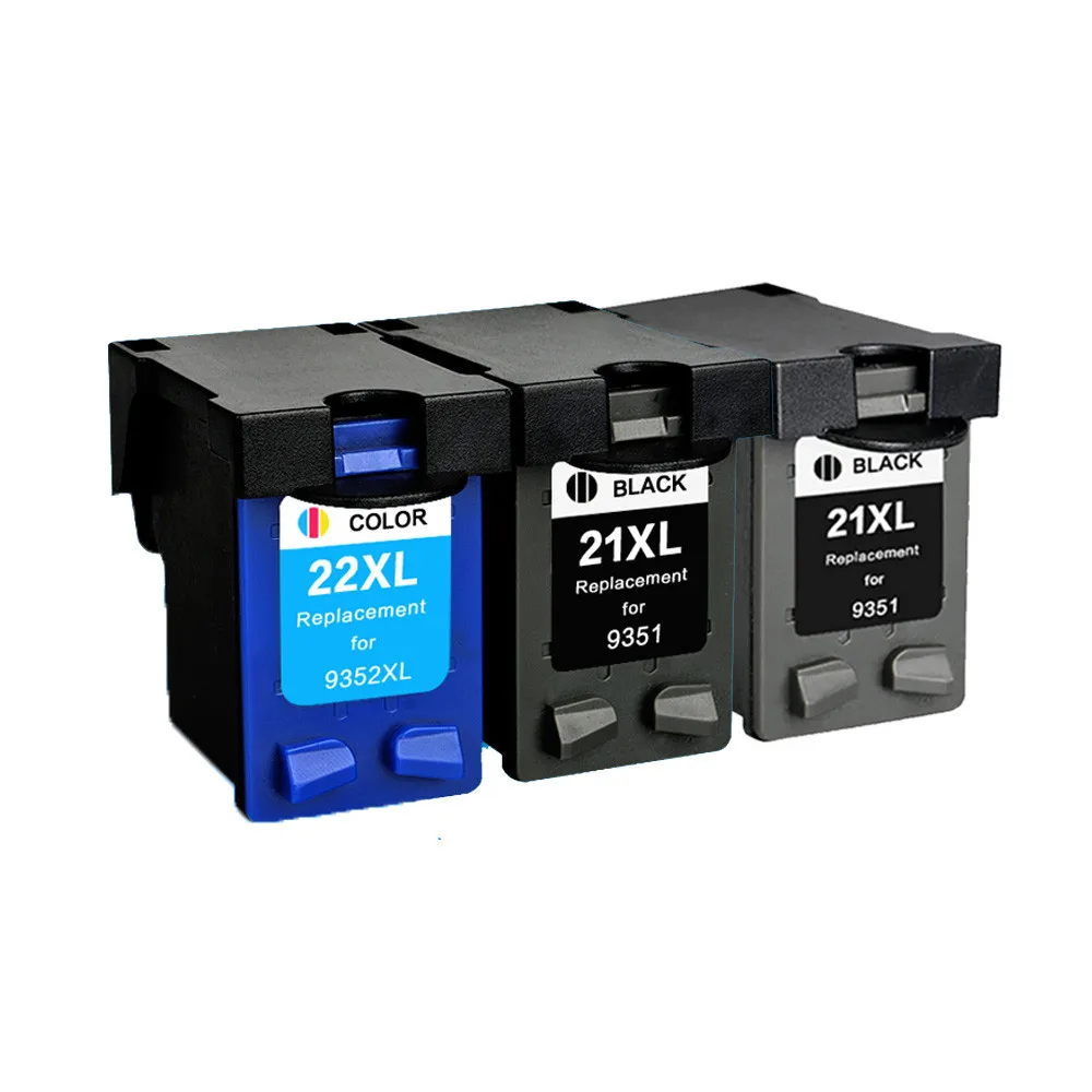 2Black 1 Tri-Color YLC 21 22 XL сменный картридж для принтера для hp 21 22 для hp 21 21XL 22XL с чернилами hp Deskjet F2180 F2280 F4180 F380 380 принтер - Цвет: 2Black 1 Tri-Color
