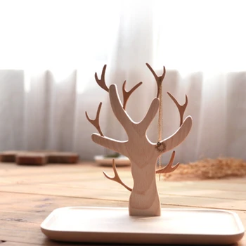 

Detachable Fruit Plate Fork Set Fruit Tray Storage Tray Jewelry Display Stand Tray Decorated Wooden Tree Jewelry Display Storage