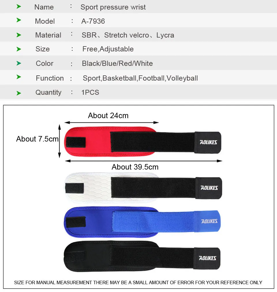 1Pcs Colorful Bandage Adjustable Wristband Brace Wrap Bandage Gym Strap Wrist Support Band For Weight Lifting Brace Guard