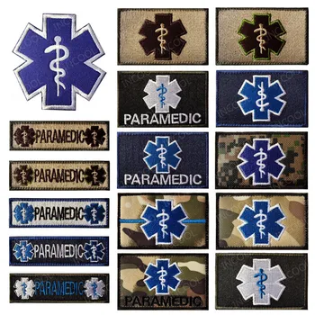 

PARAMEDIC MEDIC Embroidered Patches Medical EMS EMT MED First Aid Patch Emergency Armband Decorative 3D Embroidery Badges