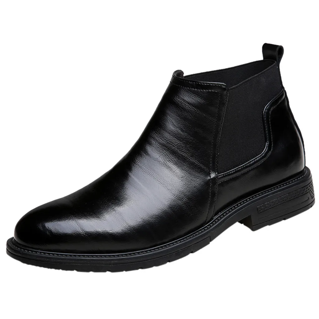 Новые современные мужские туфли для бальных танцев, Танго, латинских танцев, мужские повседневные туфли с пряжкой в британском стиле, большие размеры, средний каблук# g4 - Цвет: Черный