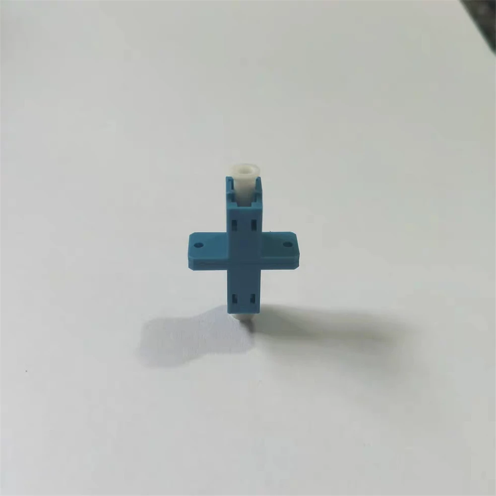 50 шт. LC simplex волоконный адаптер с фланцем LC UPC Оптическое волокно муфта синий пластиковый корпус разъем FTTH ELINK