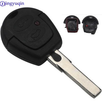 

jingyuqin 10ps Replacement Fob 2 Button Auto Cover Case Part Car Key Shell For Volkswagen VW Jetta Polo Golf Seat
