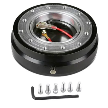 

Car Hub Adapter Steering Wheel Quick Release Boss Kit Black Accessories