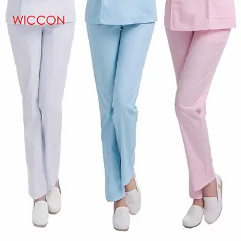 

WICCON 2018 Genuine NX thin and thick Summer nurse pants Winter nurse trousers Elastic waistband Nurse clothes Solid Nurse Pants