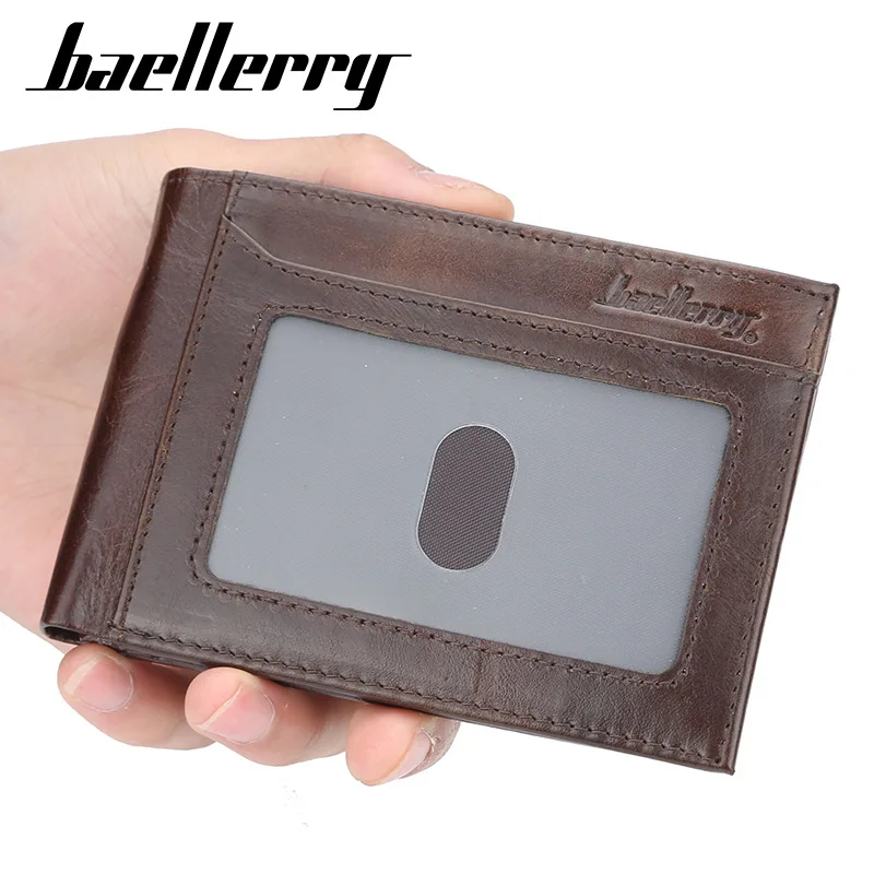 

Men Casual Card Bag Zipper Coin Pocket Change Purse Cowhide Leather Clutch Wallets Bank Card Case Credit Card ID Holders Cover
