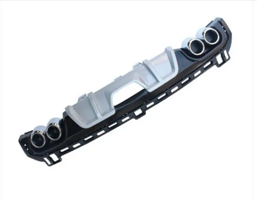 Silver 4 outlet ABS Специальный 4 выходной трубы черный/серебристый Автомобильный задний бампер для губ автомобильный диффузор для Chevrolet CRVALIER - Цвет: Silver 4 outlet