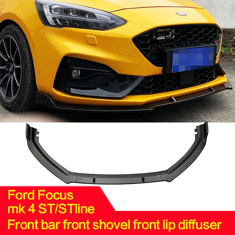 Auto 3 Pezzi Paraurti Anteriore Spoiler Protettore Paraurti Splitter Gonna Kit Corpo Per Ford Focus Mk4 St/St-Line 2019-2021