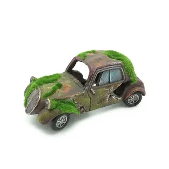 

Non-toxic Safe Moss Imitation Antique Car Shape Fish Tank Decoration Ornament Aq