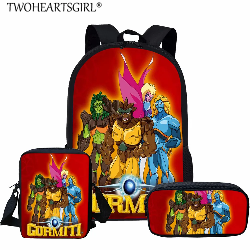 LH1186CEK Twoheartsgirl детские школьные сумки для мальчиков игры Gormiti школьные сумки для учеников начальной школы большой емкости рюкзак наборы для девочек мальчиков ранец - Цвет: LH1186CEK