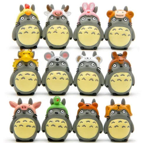

1 Pcs Cartoon Animal Ornaments Chinese Twelve Zodiac Style Totoro Dolls Figurines Animal Miniatures Decoration Gifts 464