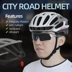 Road Bike Helmet Safe Taillight Cycling Bicycle Helmets Cairbull Ultralight Integrally-Molded EPS+PC Ventilated for Men Women