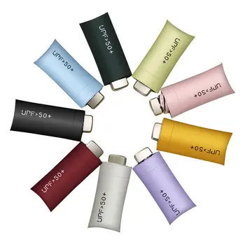 

2020 5 fold Fashion Capsule Light Mini Small Umbrella Five Pocket Folding Umbrella For Women UV cute Umbrella Parasol Girls