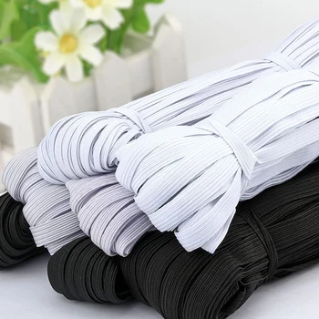 

6mm Colorful Flat Elastic Rubber Band Stretch Mask Rope 30m High Elastic Ear Hanging Rope DIY Masks Sewing Band
