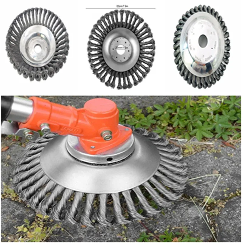 200mm-Steel-Wire-Grass-Trimmer-Head-Tray-Brush-Cutter-Rotary-Wheel-Edge-Head-Break-proof-Safe