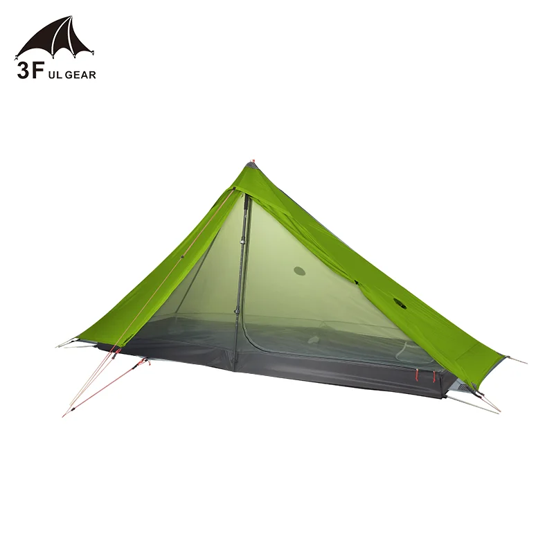3F UL GEAR LanShan 1 프로 1 인 야외 초경량 캠핑 텐트, 3/4 시즌 230x80x125cm, 양면 20D 실나일론