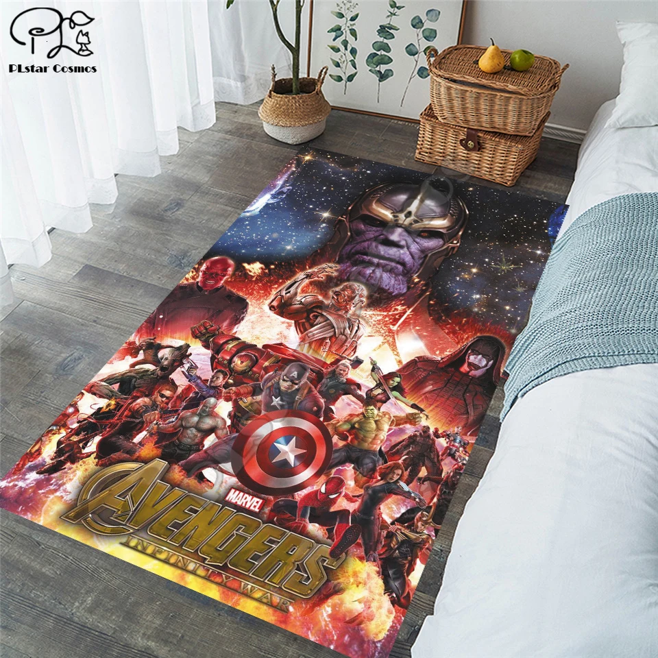 New Superman/Batman/US Captain/The Avenger Carpets Soft Flannel 3D Printed Rugs Mat Rugs Anti-slip Large Rug Carpet-13