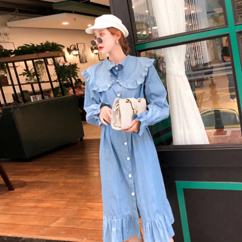 Осень 2019 Неделя моды модная Новая женская Стиль жемчужной пряжкой воротник