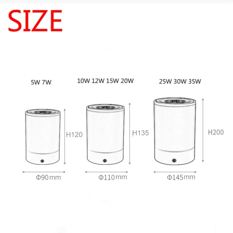 LED Waterproof IP65 COB Ceiling Downlight Surface Mounted Spot Lights for Porch Balcony Terrace Hotel Kitchen Bathroom