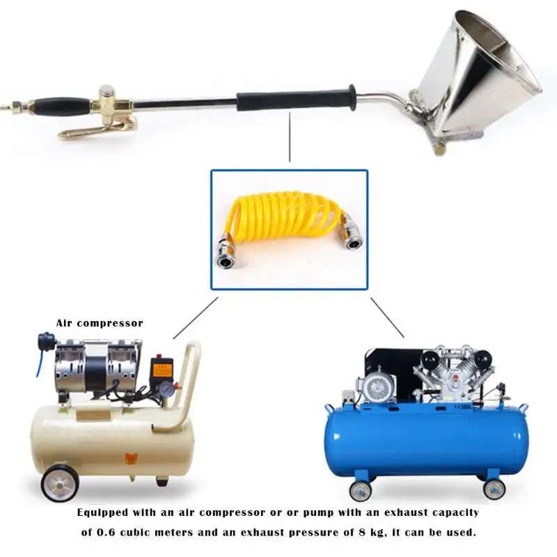 Гипсовая стена цементный пистолет-распылитель из нержавеющей стали настенный раствор распылитель пистолет комплект 4 отверстия для распылительный инструмент автоматический