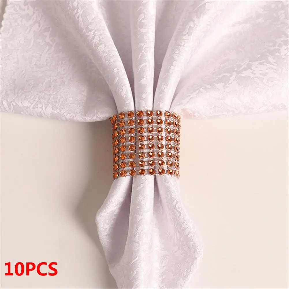 10pcs 14 12 шт. кольца для салфеток для свадьбы Алмазный держатель для салфеток чашка цветочный орнамент вечерние декор для банкетного стола аксессуары салфетка пряжка - Цвет: 10pcs 14