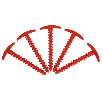 

4PCS Plastic Outdoor Camping Tent Stakes Pegs Pins Spiral Nails 14.5cm Plastic Sand Pegs Trip Beach Tent Stakes Pegs