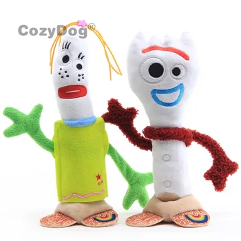 

2 Pcs/Set Story 4 Push Toy Forky & Knifey Soft Stuffed Animal Doll Set for Kids Birthday Gift 26-27 cm