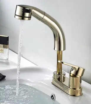 

Basin Faucet Pull Out Bathroom Sink Faucet Single Handle Waterfall Bathroom faucet Cold and Hot Water Sink mixer taps