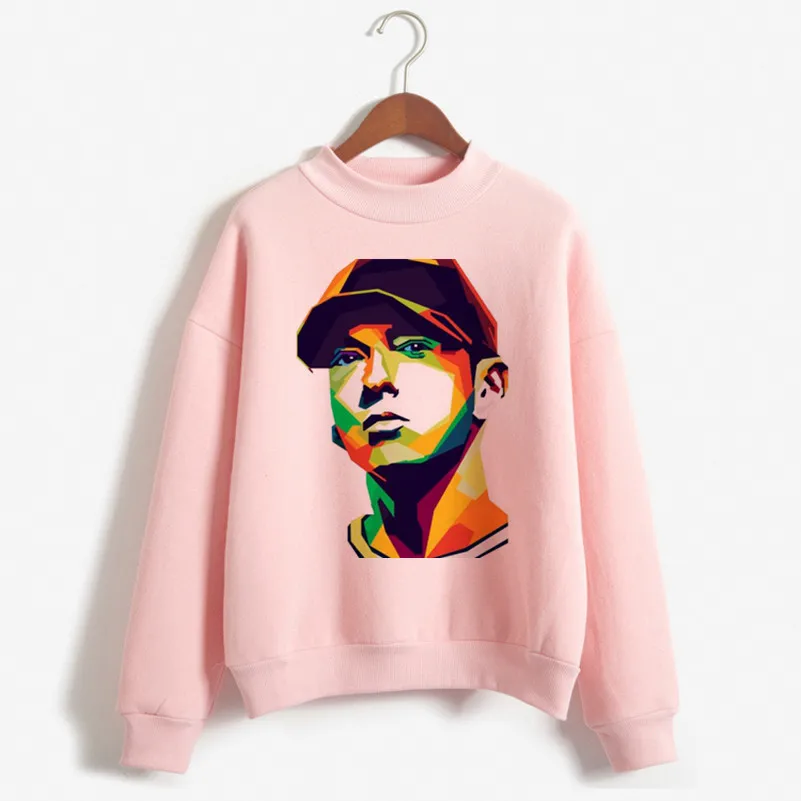 Новейшая Осенняя Толстовка Eminem с забавным принтом женская одежда модная винтажная толстовка женская одежда 90s Harajuku розовая толстовка - Color: P1728F-pink