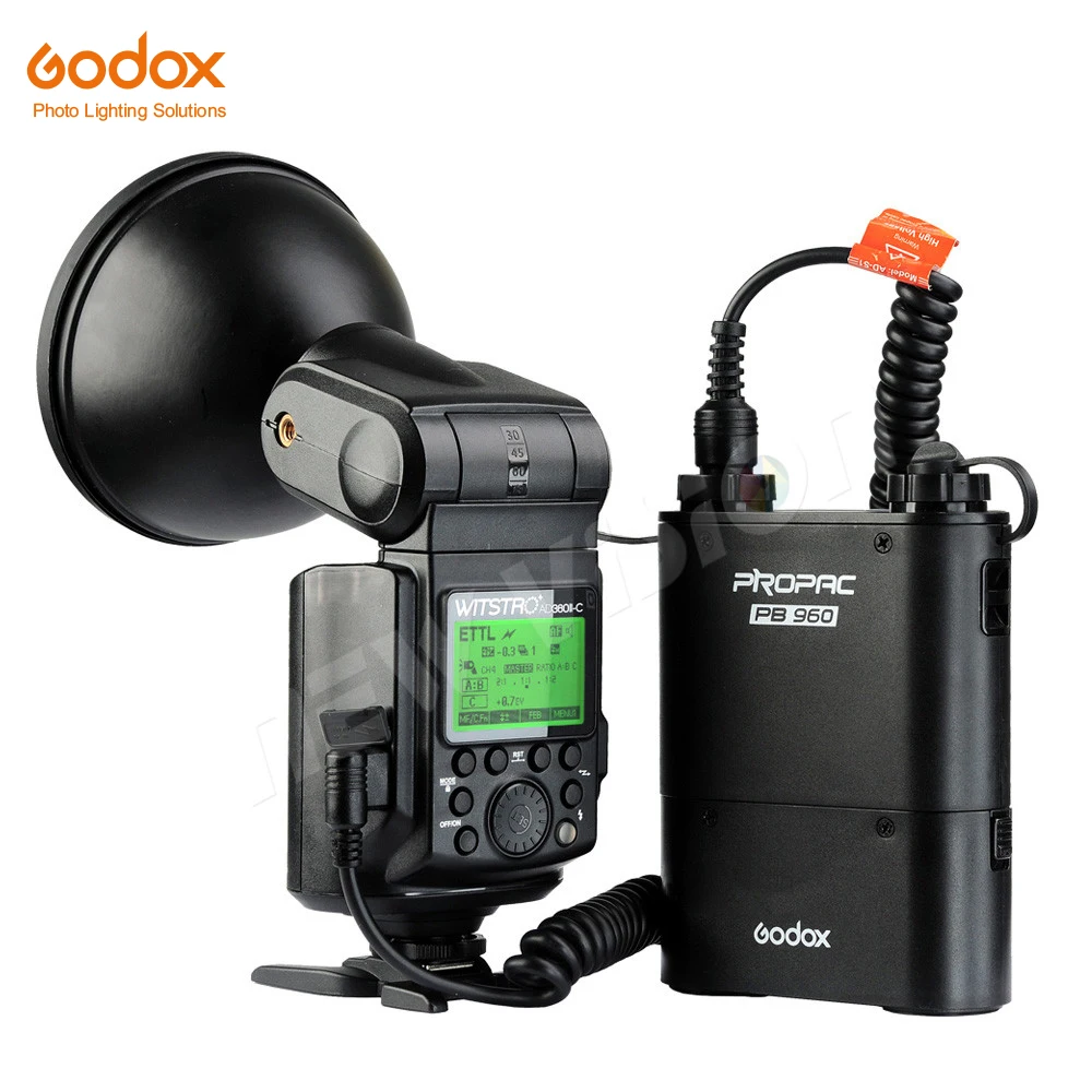 Вспышка Godox Witstro AD360II C TTL 360W GN80 Мощная Speedlite для камеры Canon EOS с литиевым